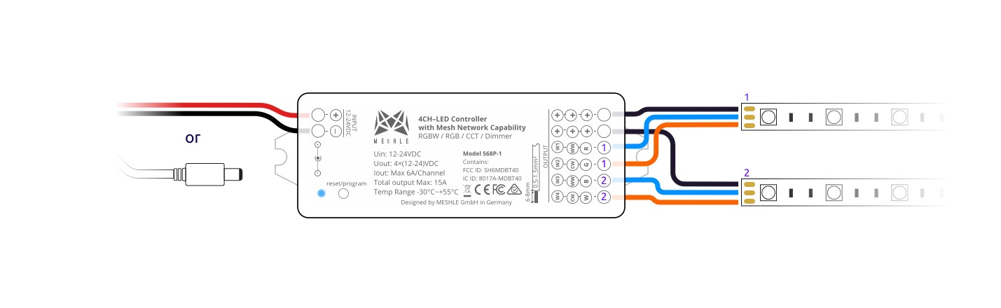 meshle flex pro warm/cold white