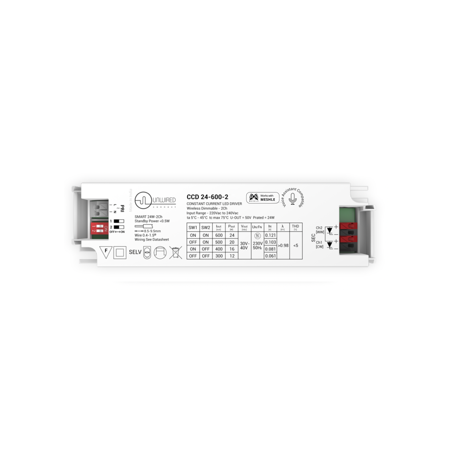 Constant Current CCT LED Driver 9-24W